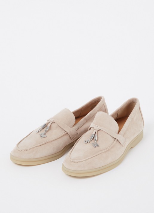 Steve Madden Portland loafer van suède - detail 2 beige