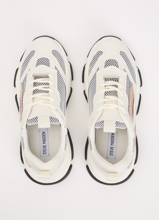 Steve Madden Possession-E sneaker met mesh details - detail 2 wit