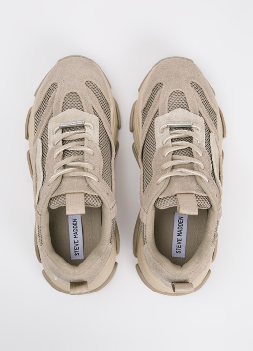 Steve Madden Possession-E sneaker met suède details - detail 5 taupe