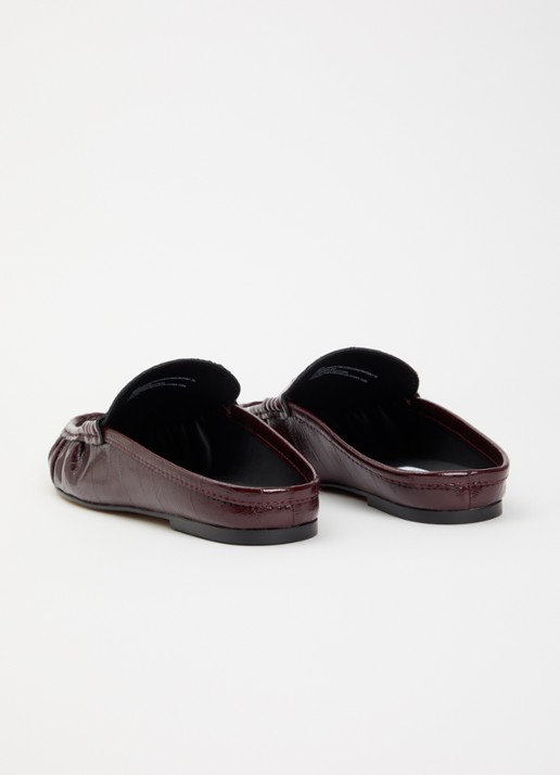 Steve Madden Rafe muiltje van leer - achterkant 2 bordeauxrood