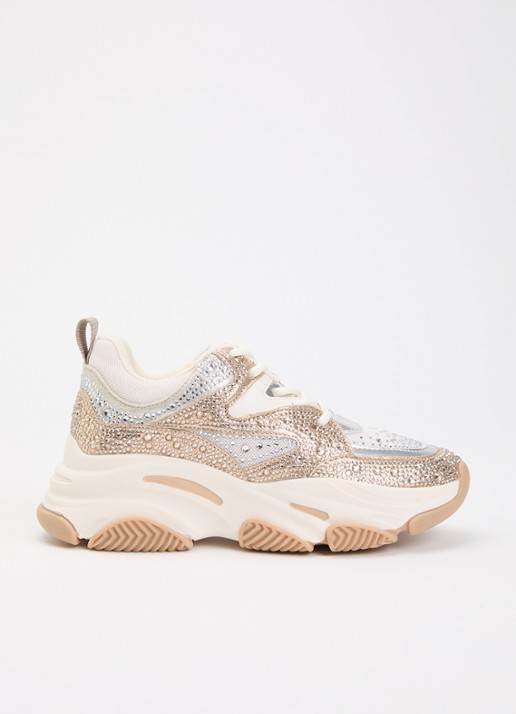 Steve Madden Sneaker met metallic details en strass