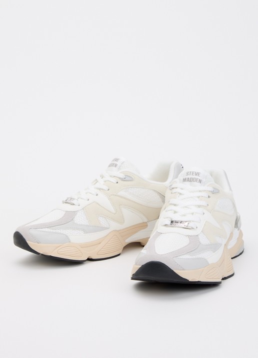Steve Madden Speeder sneaker met mesh details - detail 2 wit