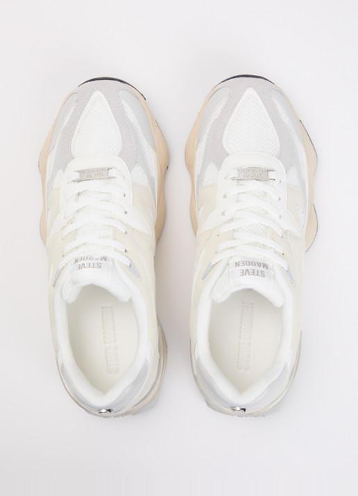 Steve Madden Speeder sneaker met mesh details - detail 3 wit