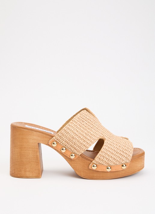 Steve Madden Sunkissed muiltje van suède - voorkant 4 beige