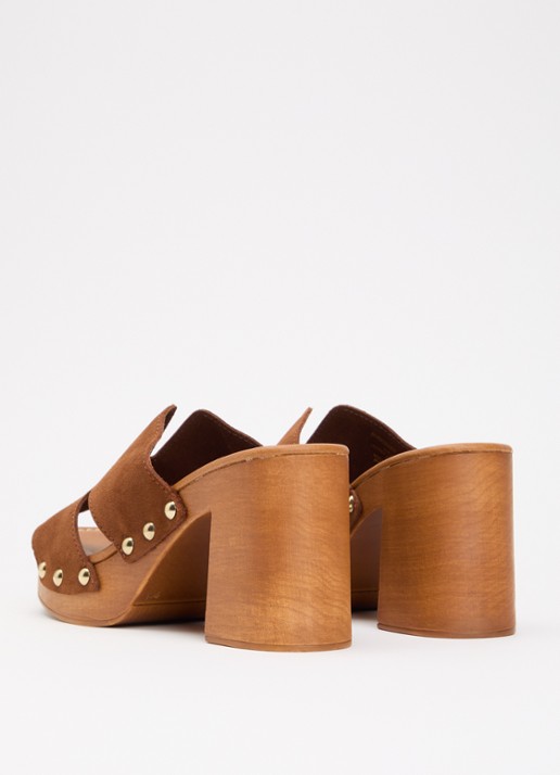 Steve Madden Sunkissed muiltje van suède - achterkant bruin
