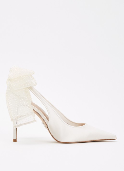 Steve Madden Teacup-P slingback van satijn met strikdetail