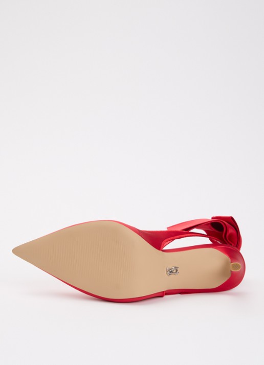 Steve Madden Teacup slingback met strik detail - detail 6 rood