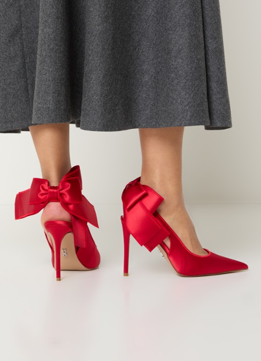 Steve Madden Teacup slingback met strik detail - voorkant 3 rood