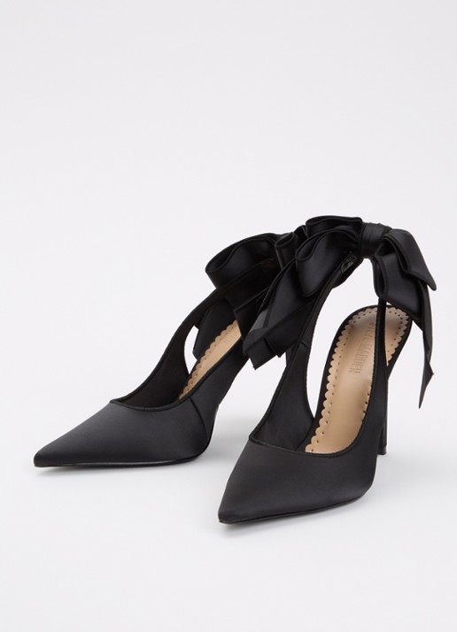 Steve Madden Teacup slingback met strikdetail - detail 2 zwart