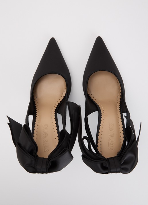 Steve Madden Teacup slingback met strikdetail - detail 3 zwart
