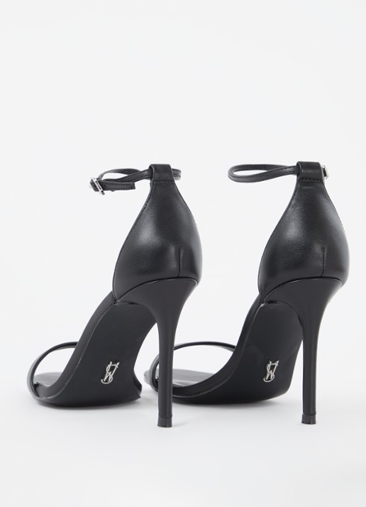 Steve Madden Tecy sandalette van leer - achterkant 4 zwart