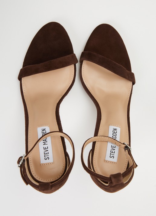 Steve Madden Tecy sandalette van leer - detail 4 donkerbruin
