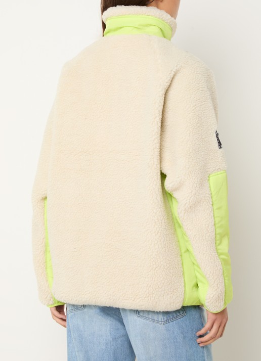 Stieglitz Devante jack van teddy met klepzakken en logoborduring - achterkant beige