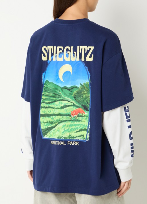 Stieglitz Fiore long sleeve met logo- en backprint