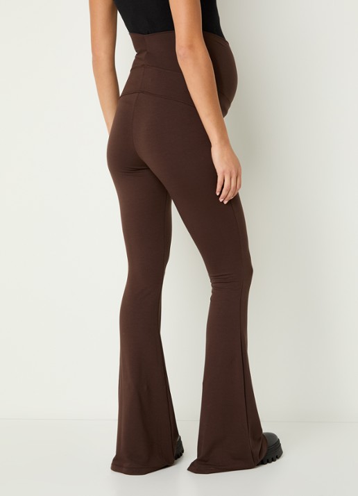 Stieglitz High waist flared fit zwangerschapsbroek - achterkant 3 bruin