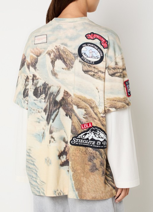 Stieglitz Jacy longsleeve met print - achterkant beige