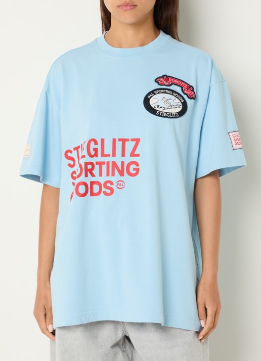 Stieglitz Jaimey oversized T-shirt met logo en print
