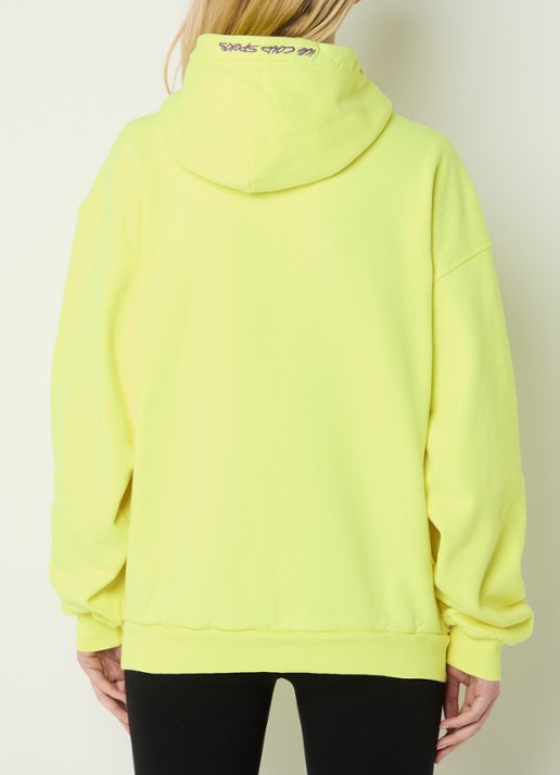 Stieglitz Lena sweatvest met logoborduring - achterkant geel