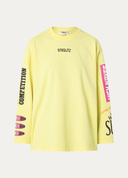 Stieglitz Monica longsleeve met logo- en backprint - voorkant roze