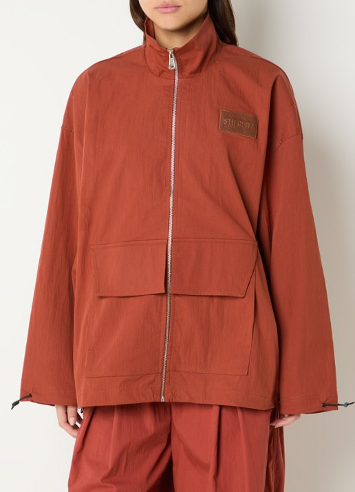 Stieglitz Paola jack met opgestikte zakken - detail steenrood