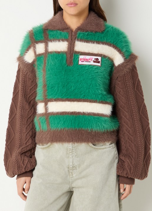 Stieglitz Santo sweater met halve rits