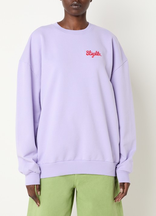 Stieglitz Senna sweater met logo- en backprint - achterkant 4 lila