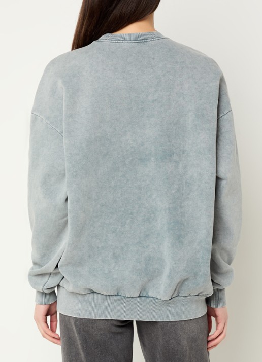 Stieglitz Sweater met logoborduring - achterkant 3 lichtgrijs