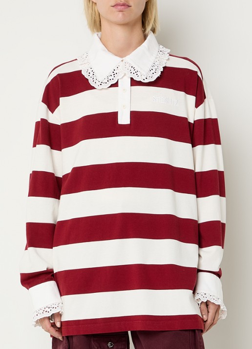 Stieglitz Zelina polo met streepprint