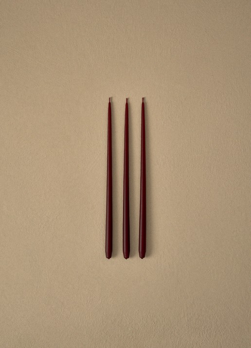 STOFF Nagel Dinerkaars 29 cm set van 6 - voorkant 2 donkerrood