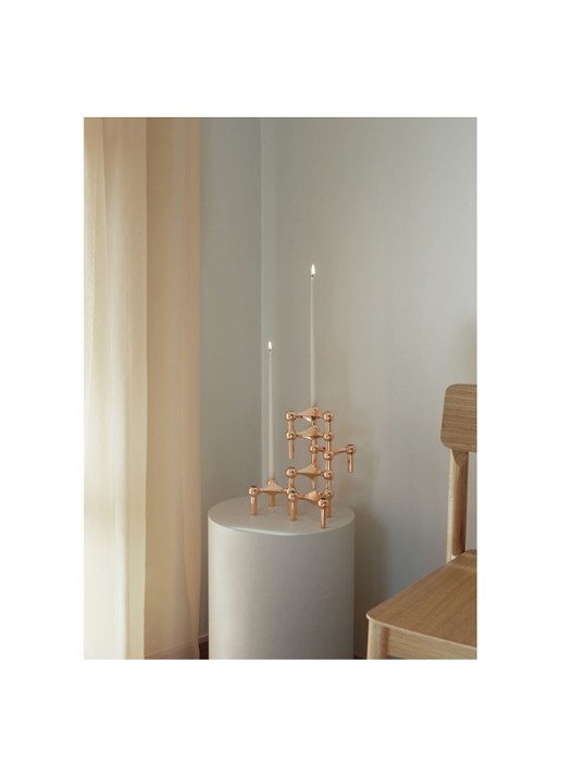STOFF Nagel Nagel kandelaar 10,2 cm - voorkant 2 roségoud