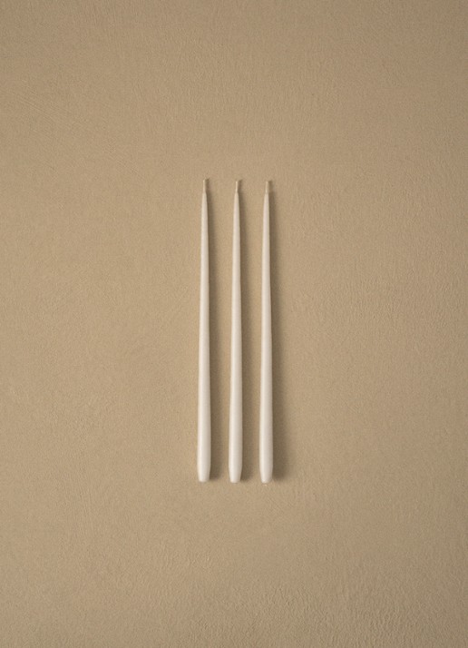 Stoff Nagel Stoff Nagel Ester & Erik kaars set van 6  - voorkant 2 wit