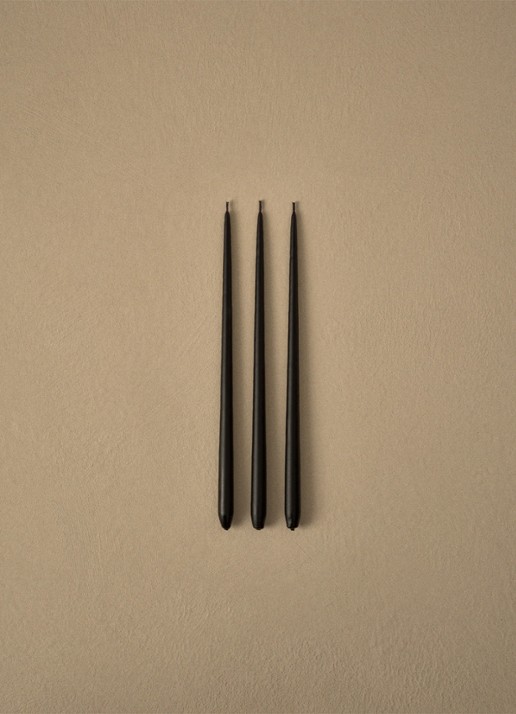 Stoff Nagel Stoff Nagel Ester & Erik kaars set van 6  - voorkant 2 zwart
