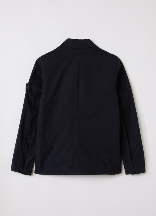 Stone Island 00001 overhemd met logo - achterkant zwart