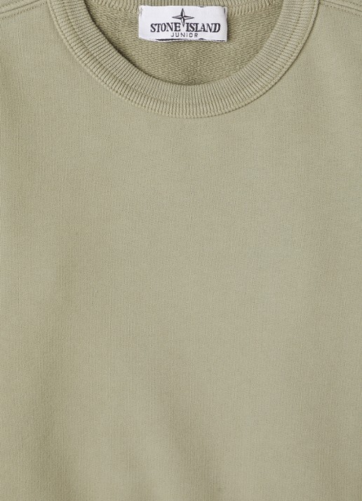 Stone Island 00001 sweater met logo - detail 3 lindegroen