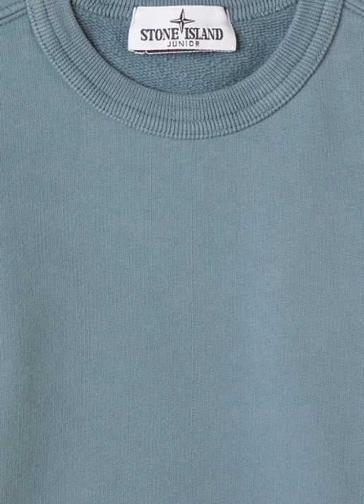 Stone Island 00001 sweater met logo - detail 3 staalblauw
