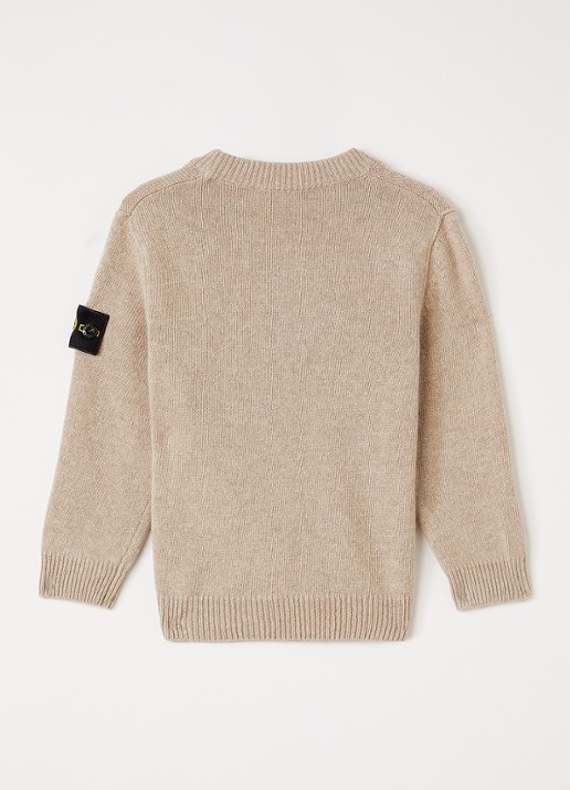 Stone Island 00002 fijngebreide trui in kasjmierblend - voorkant 2 beige