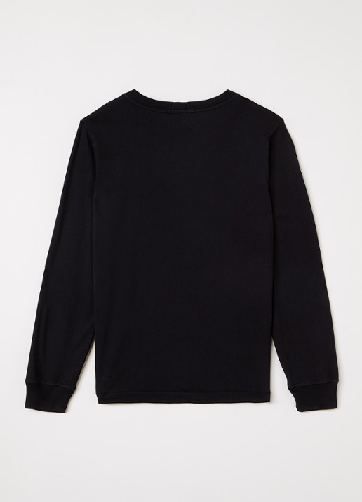 Stone Island 00002 Longsleeve met logo - voorkant 3 zwart