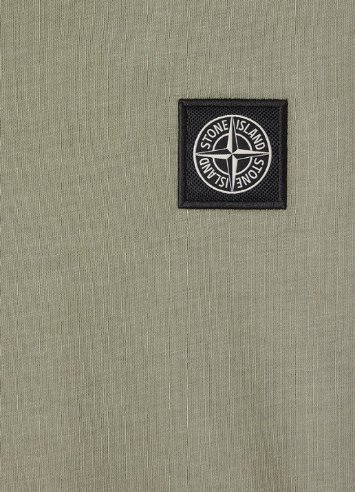 Stone Island 00002 Longsleeve met logo - detail antraciet