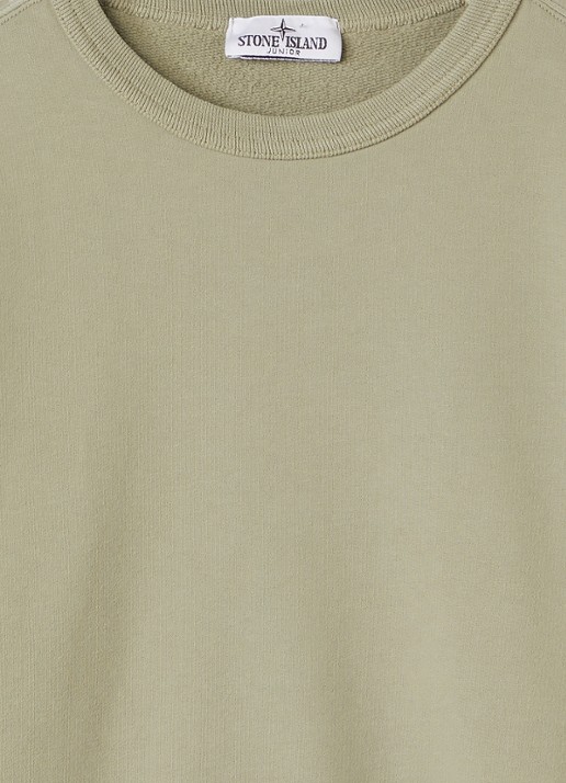 Stone Island 00002 sweater met logo - detail lindegroen