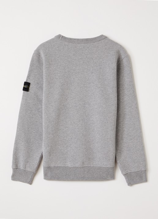Stone Island 00002 sweater met logo - voorkant 3 grijsmele