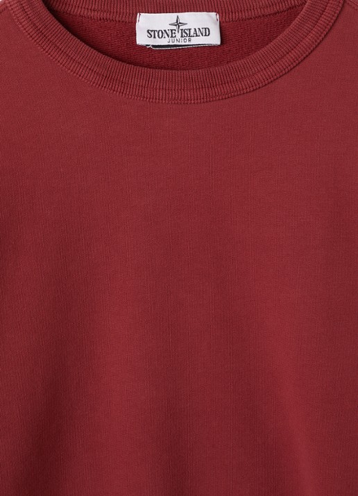 Stone Island 00002 sweater met logo - detail steenrood