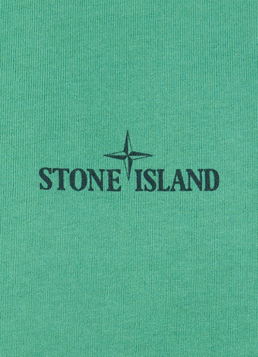 Stone Island 00002 T-shirt met logo- en backprint - detail 3 groen