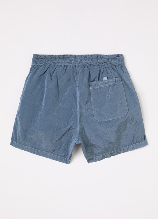Stone Island 00002 zwemshorts met logo - voorkant 2 staalblauw