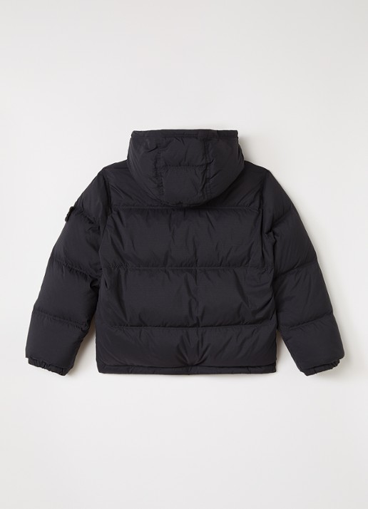 Stone Island 00005 puffer jack met logo - achterkant 3 donkerblauw