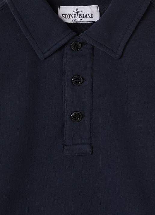 Stone Island 00012 sweater met logo - detail 3 donkerblauw