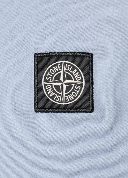 Stone Island 11002 T-shirt met logo - detail 4 blauw
