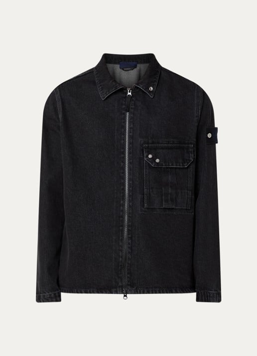 Stone Island 1200002 overshirt van denim met logo