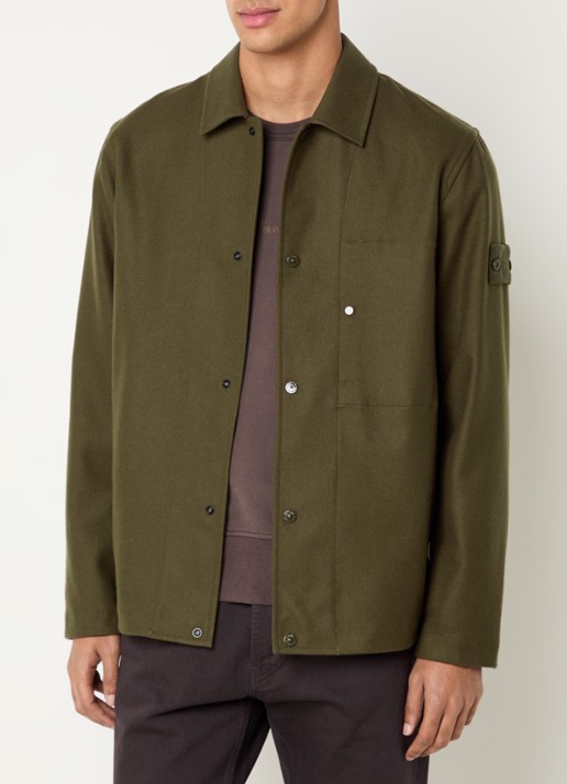 Stone Island S0F24 overshirt in wolblend
