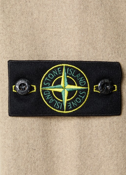 Stone Island 1200033 Overshirt in wolblend met borstzak - detail 5 beige