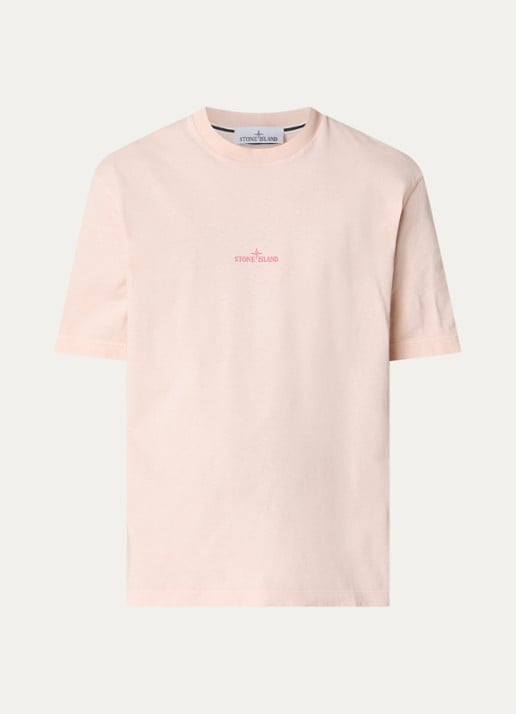 Stone Island 2100001 T-shirt met logo- en backprint